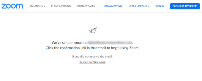 Zoom email verification