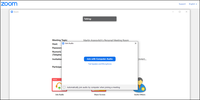 Zoom test meeting process